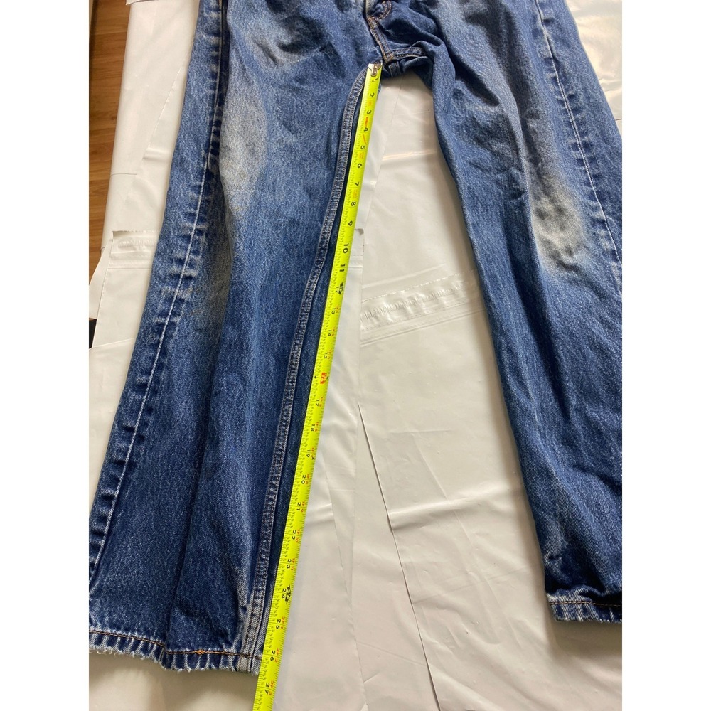 Levi's Jeans Mens 32x30 Blue Straight Leg Denim Classic‎ Faded Wash - Picture 8 of 12